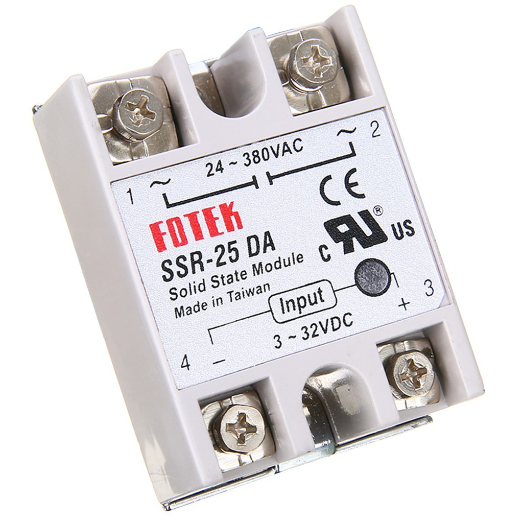 PTPTRATE ★24-380V 25A SSR-25 DA Solid State Relay for PID Temperature Controller Durable