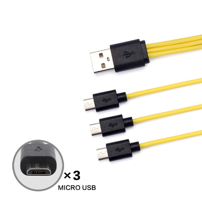 Dây Cáp Sạc 2 / 3 / 4 Trong 1 Micro Usb Cho Pin Sạc Samsung Xiaomi Htc