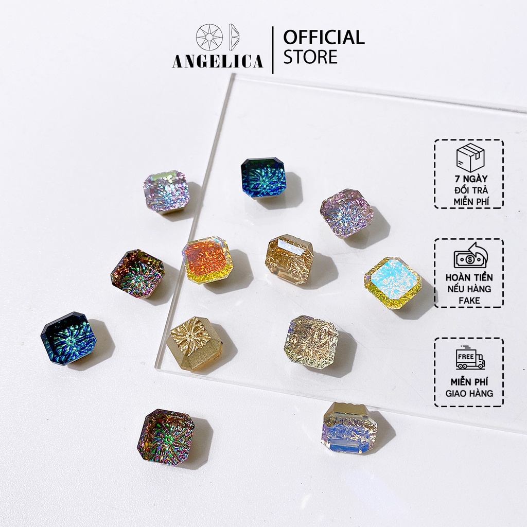 Đá Khối Nail Vuông Size Đại Chân Vàng Trang trí móng ANGELICA X.V