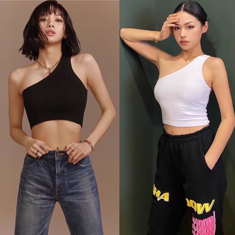 Áo Sling top basic Trắng Đen highfashion