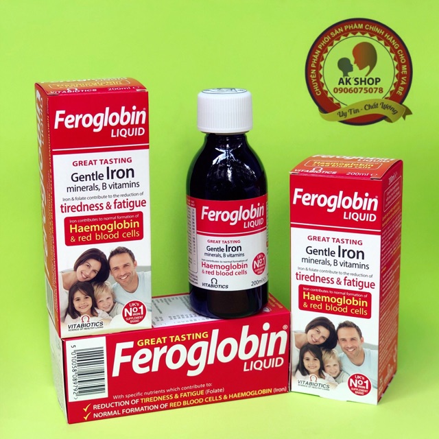 Sắt nước Feroglobin (feroglobin liquid) hàng chính hãng