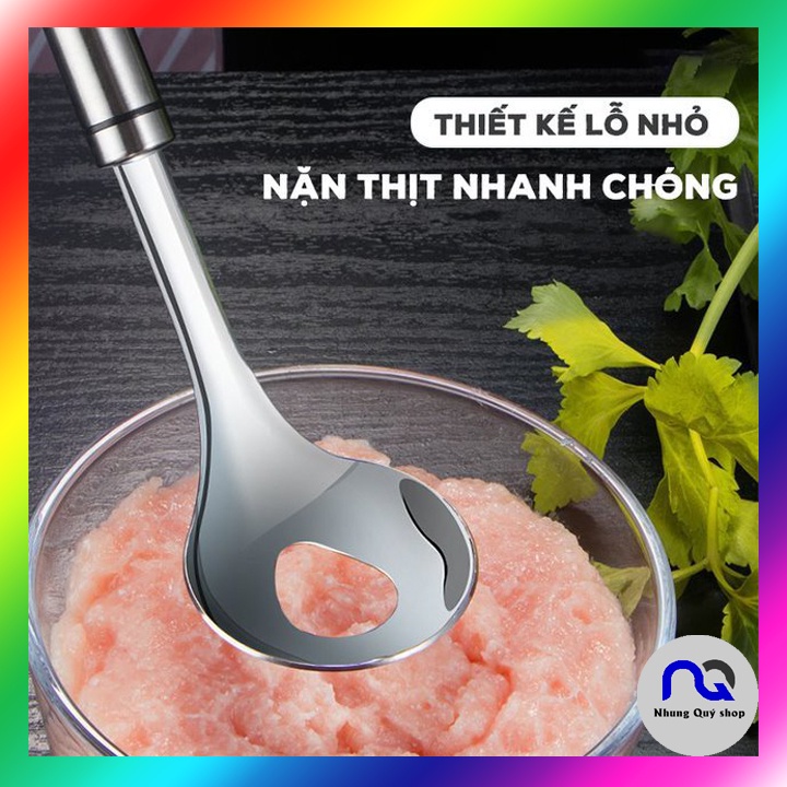 Muôi nặn thịt viên inox đa năng - Thìa nặn thịt viên, nặn mọc, chả cá tiện lợi hữu ích