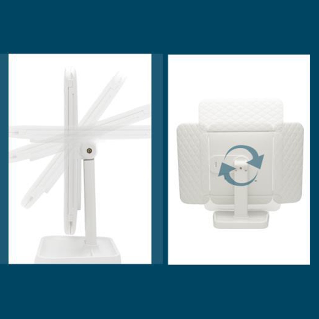 Bộ gương trang điểm gấp ba khúc có đèn led 52 bóng dành cho nữ