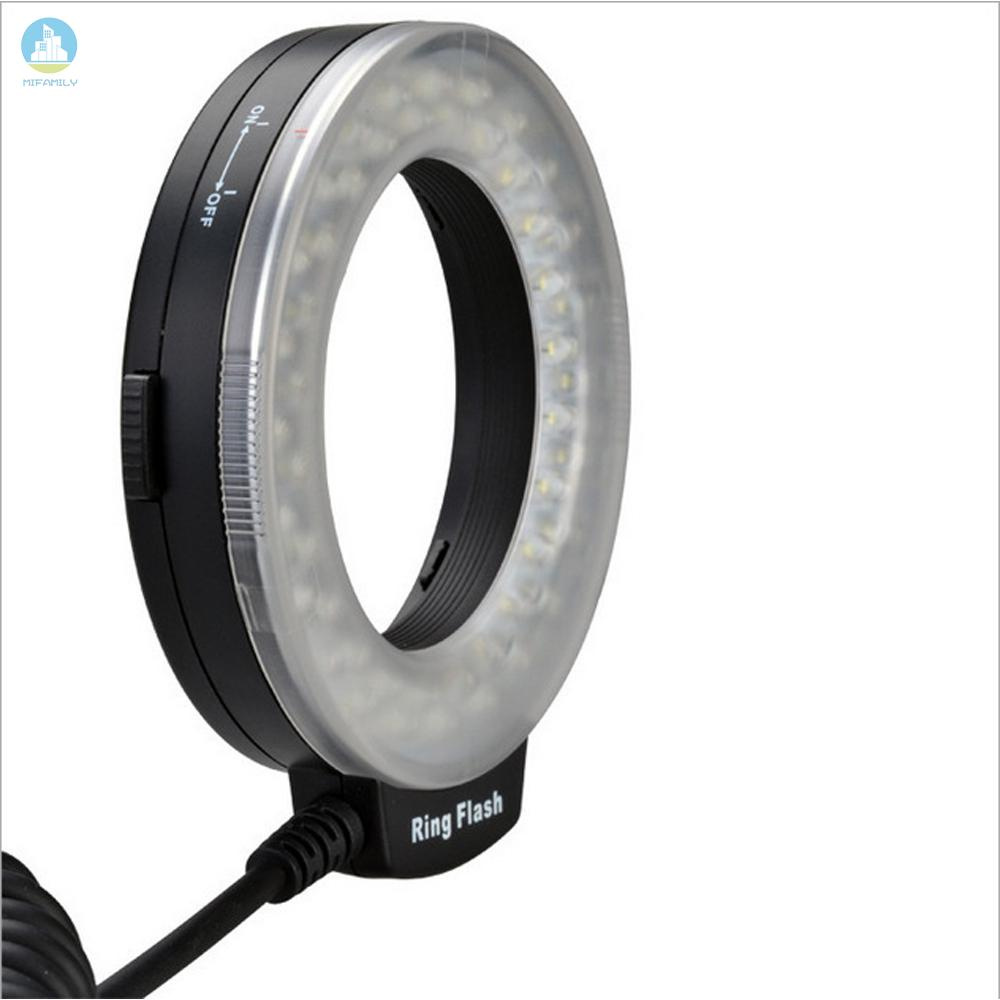 MI   Macro LED Round Flash Bundle with 8 Adapter Rings Compatible with   Pentax Olympus Panasonic DSLR Camera