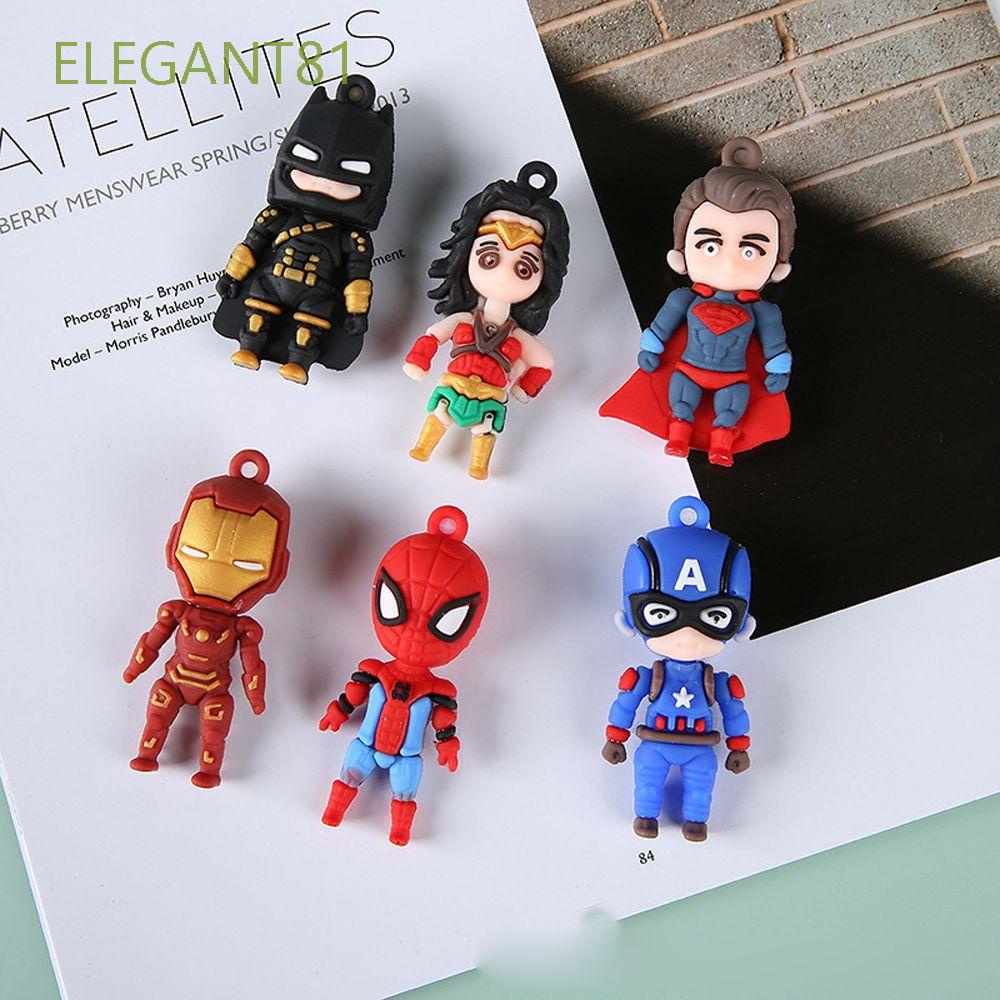 Móc Chìa Khóa Hình Siêu Anh Hùng Marvel / Người Nhện / Người Sắt / Captain America / Người Dơi Dễ Thương Thanh Lịch81