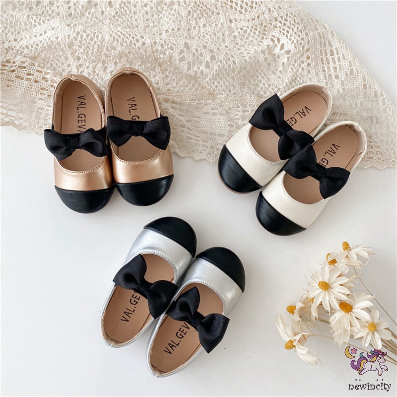 Giày da đế mềm phong cách Hàn Quốc cho bé gái