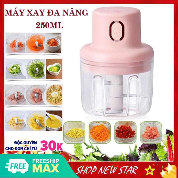 Máy xay tỏi ớt bằng điện 3 lưỡi dao, dung tích 250ml, công suất 45W(Rẻ vô địch)