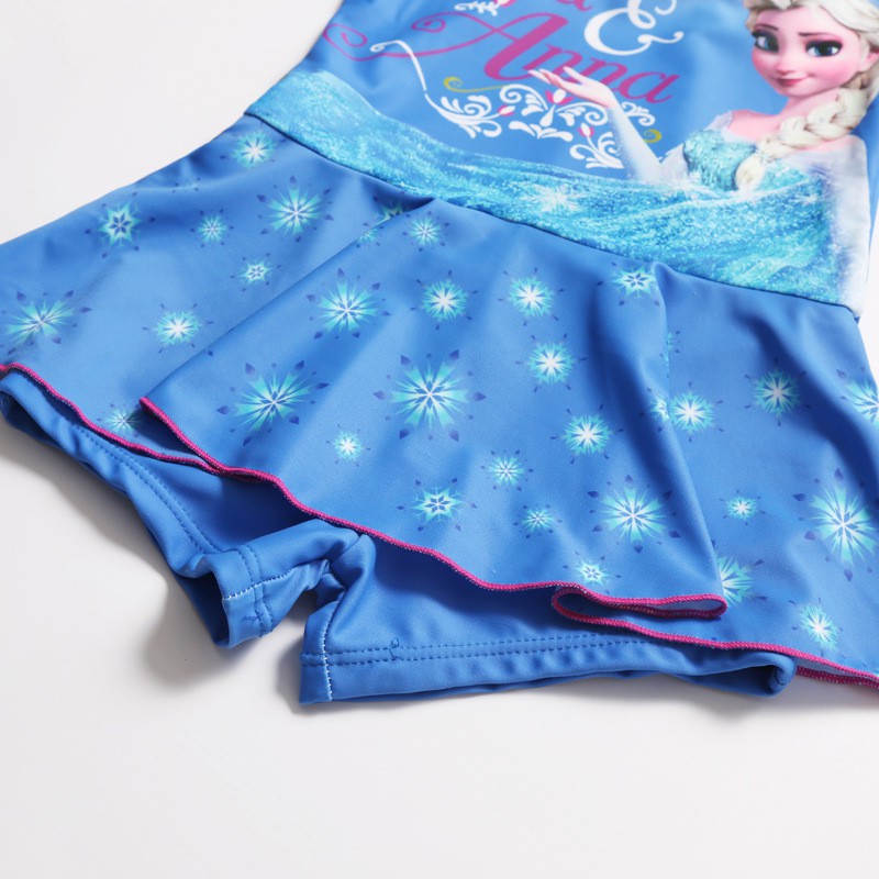 Đồ bơi liền mảnh cho bé gái họa tiết Elsa &amp; Anna