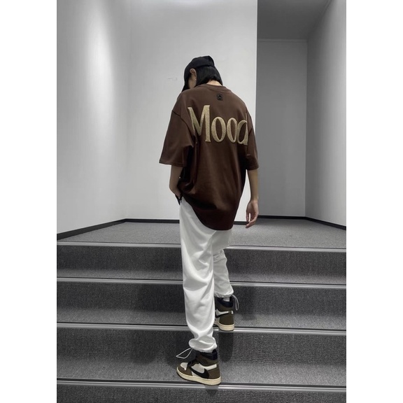 Áo Thun MOOD Thêu Xù Cotton 100% Form Rộng Nam Nữ Unisex