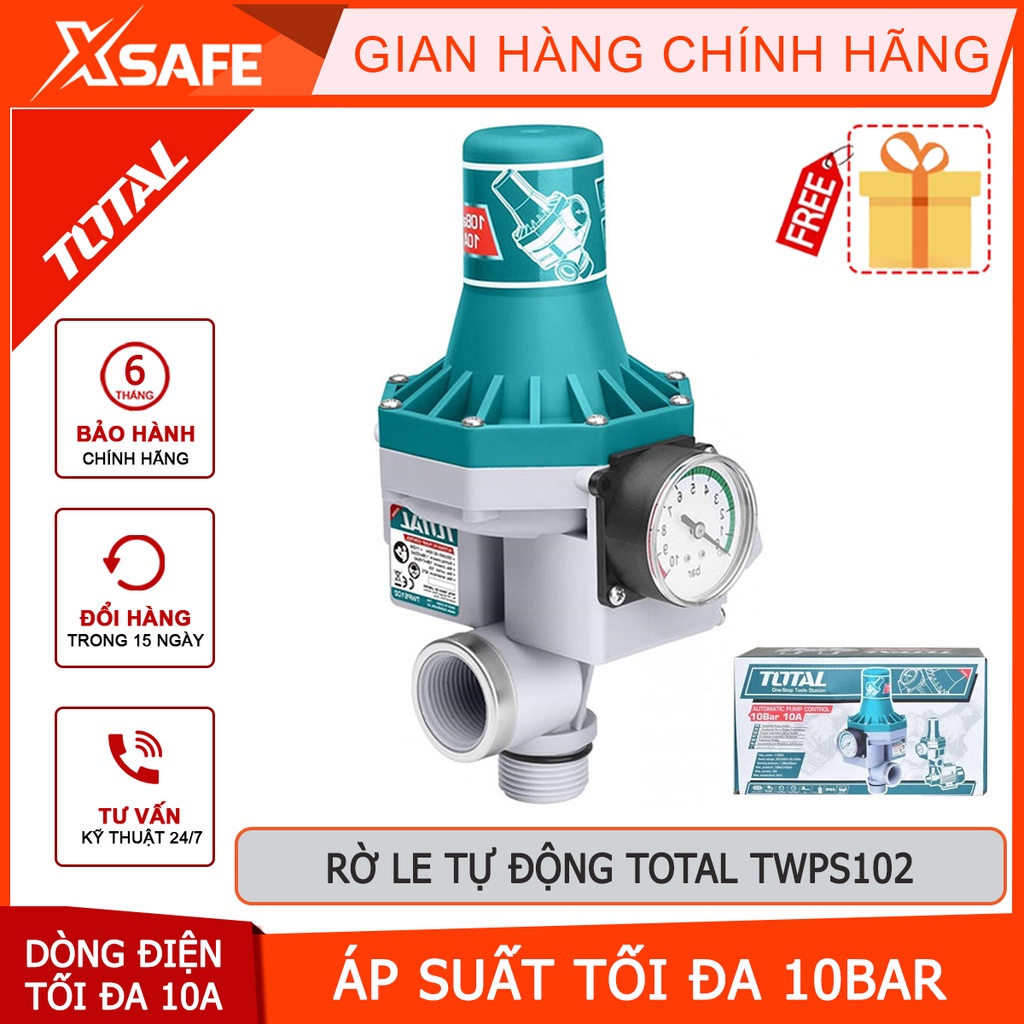 Rờ le máy bơm nước tăng áp TOTAL TWPS102 điều khiển bằng áp suất, dùng thay thế cho các loại công tắc áp lực