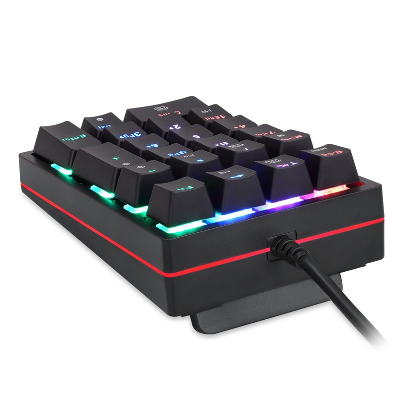 Bàn Phím Cơ Gaming Motospeed K24 21 Phím Có Đèn Led Nền Rgb 7 Phím