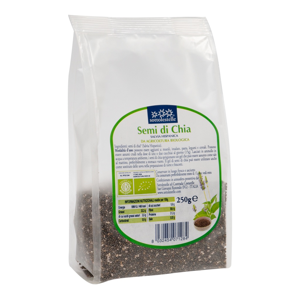 Hạt Chia hữu cơ Sottolestelle Organic Chia Seeds