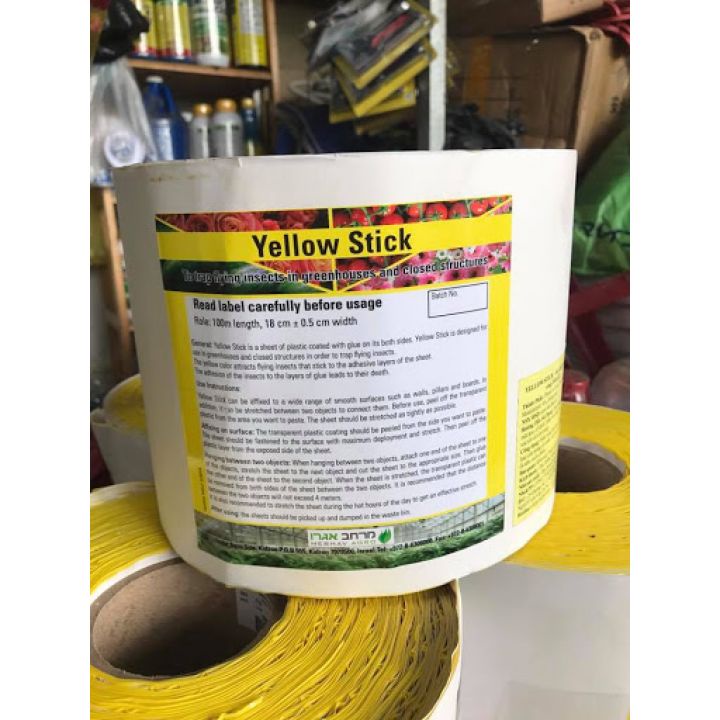Bẫy dính diệt côn trùng 2 mặt màu vàng khổ 19cm dài 1m