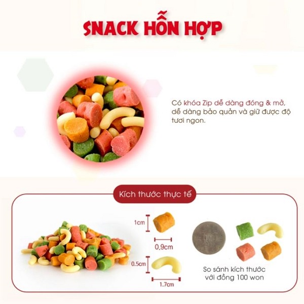 [CHÍNH HÃNG] SNACK HỖN HỢP CHO CHÓ - GÓI 150G