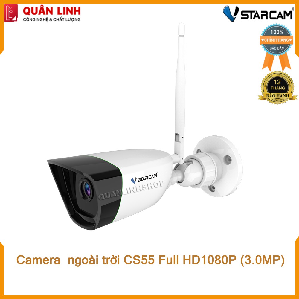 Camera IP Wifi hồng ngoại ngoài trời Vstarcam CS55 Full HD 1080P 3MP