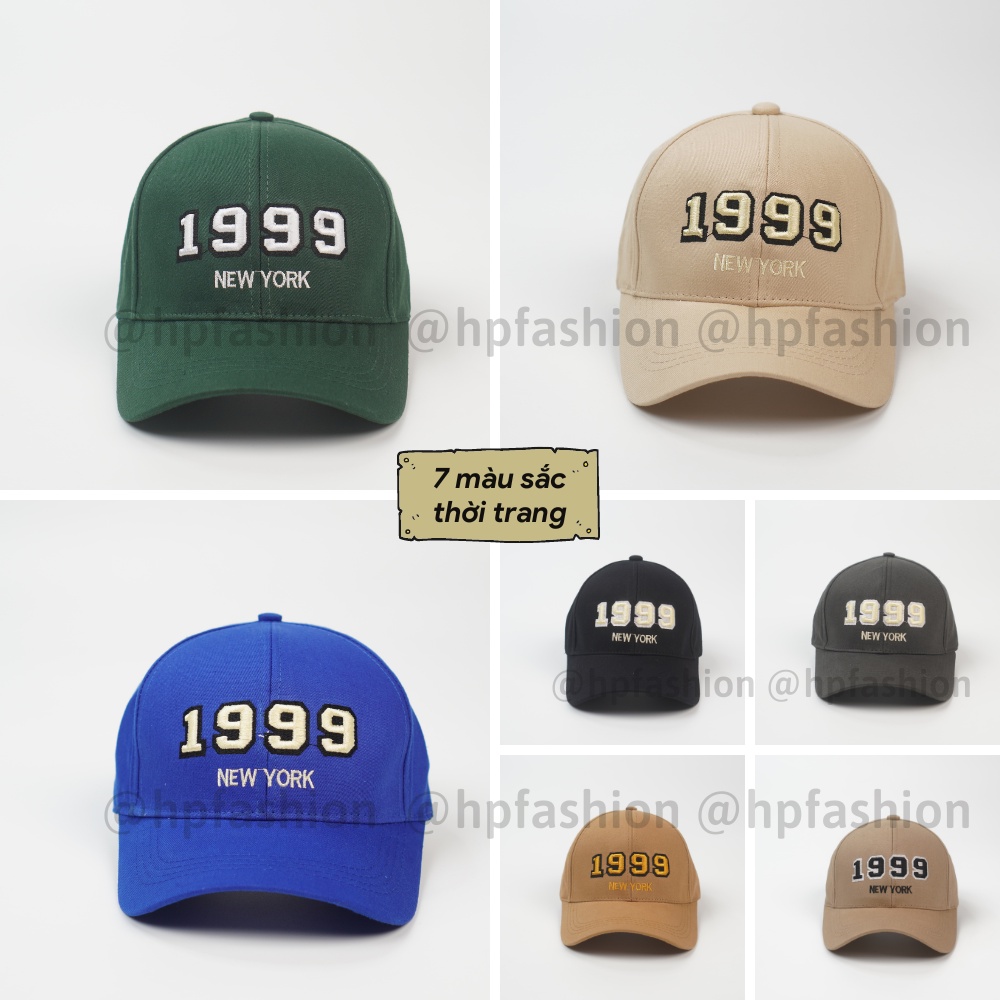 Mũ lưỡi trai ❤️ Nón kết thêu hình chữ 1999 chất kaki cao cấp form unisex nam nữ N72 - Happy Style