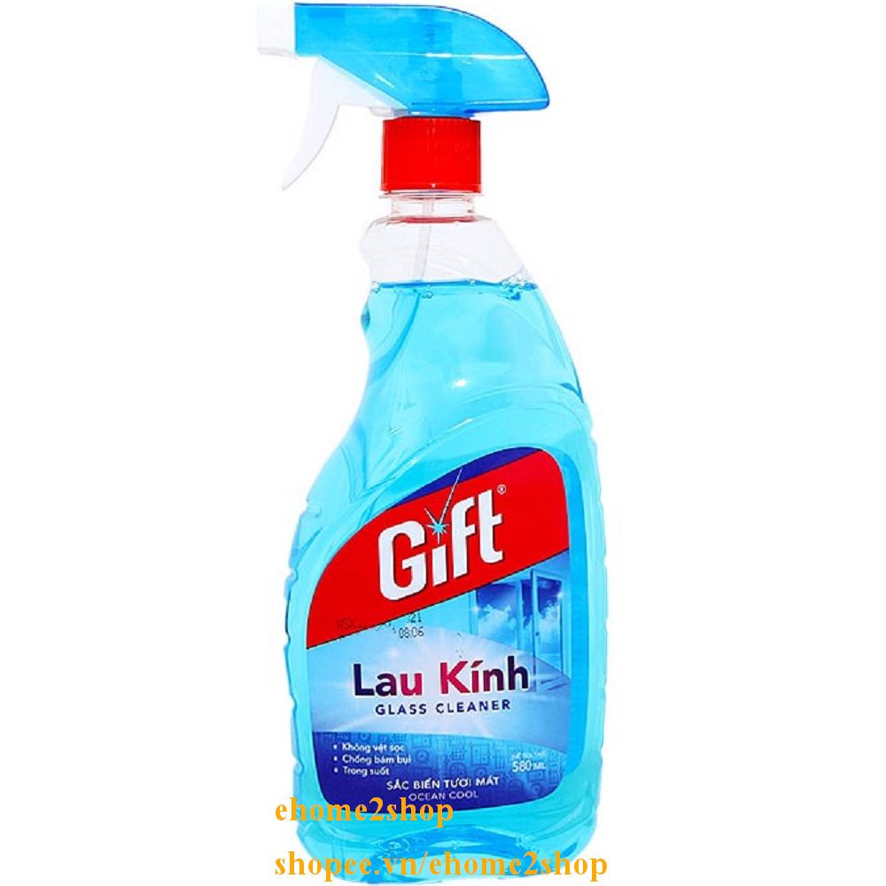 Nước lau kính Gift Sắc biển tươi mát 580ml - lau kính gift