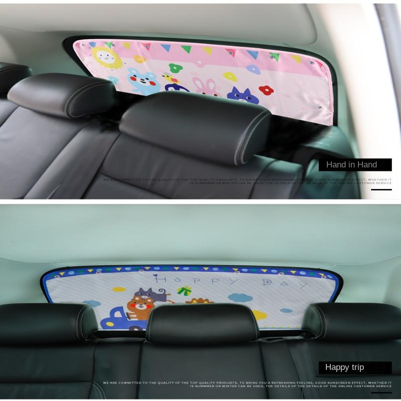 Rèm Che Nắng Cách Nhiệt Thông Dụng Kiểu Hoạt Hình Có Giác Hút Gắn Kính Chắn Gió Sau Cho Xe Hơi