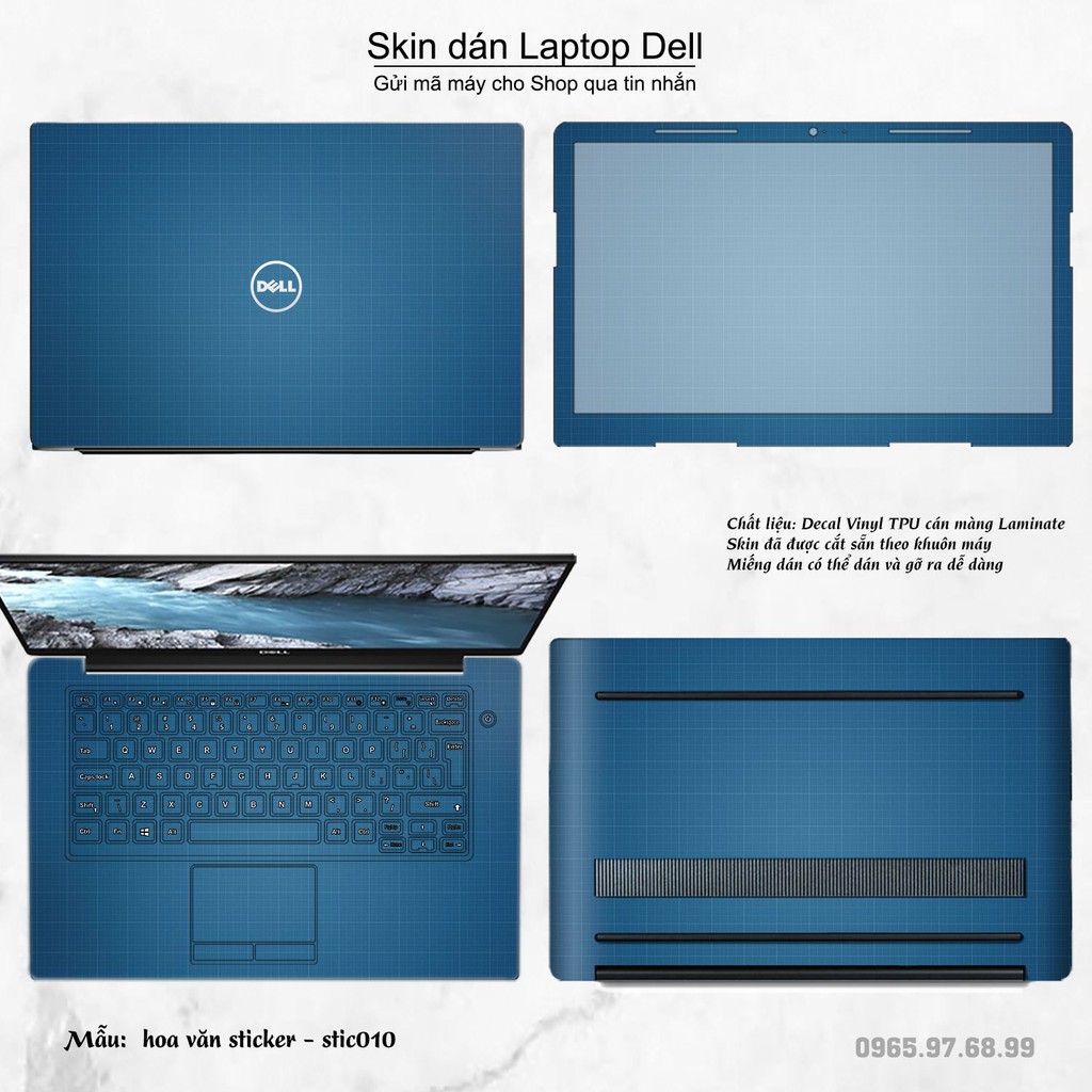 Skin dán Laptop Dell in hình Hoa văn sticker _nhiều mẫu 2 (inbox mã máy cho Shop)