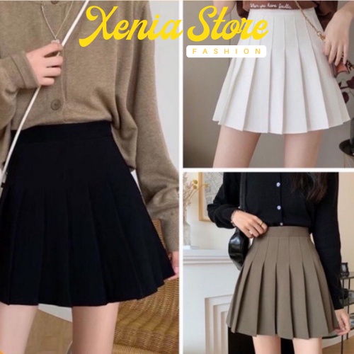 Chân Váy Xếp Ly Nữ Sinh Có Lót Trong Xenia Store Chân Váy Tennis Chất Liệu Tuyết Mưa Dày Dặn Dáng