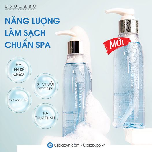 Sữa rửa mặt căng mọng rạng rỡ từ HA thủy phân 150ml Usolab Bio Intensive Hyaluron Cleanser