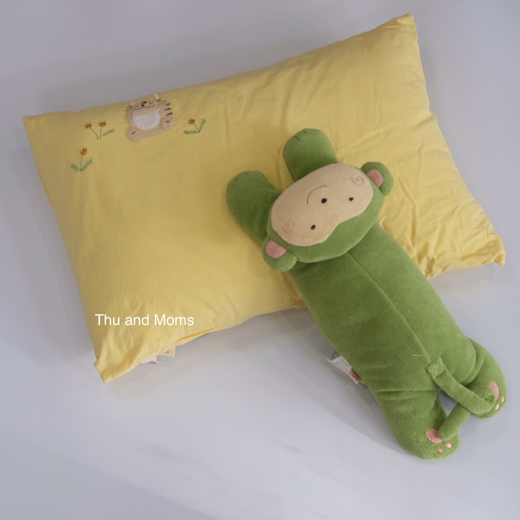 Size S 35x50cm Gối và vỏ gối cho bé vải cotton tự nhiên mềm mát Hikosen Cara Nhật Bản V-Z18-092