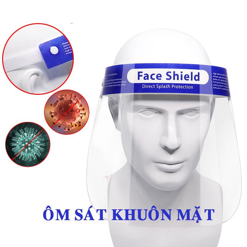 Tấm che mặt phòng dịch, kính chống giọt bắn y tế faceshield. (BÁN SỈ - LẺ)