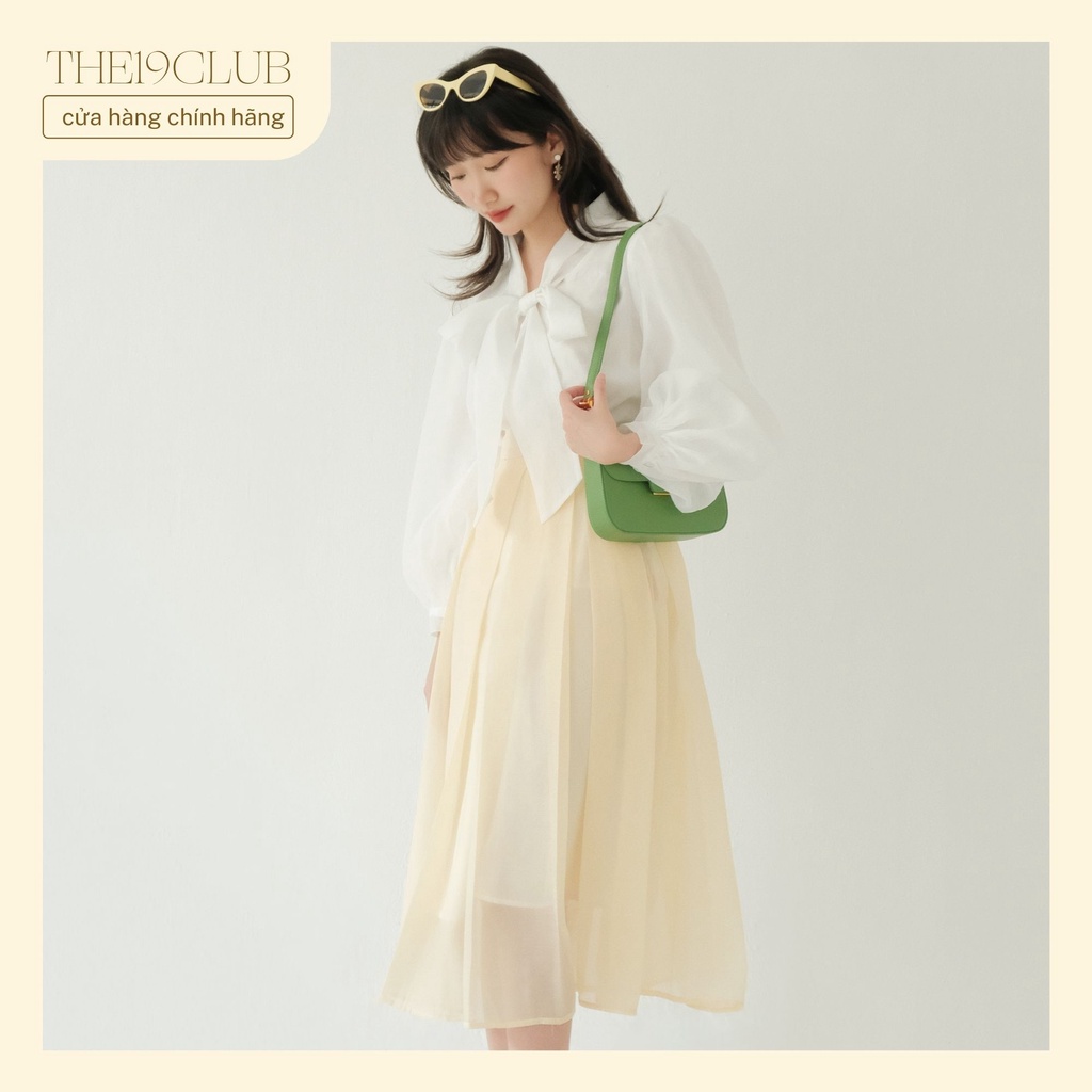 THE19CLUB - Chân váy voan tơ xếp ly 4 màu sắc - ELLA SKIRT