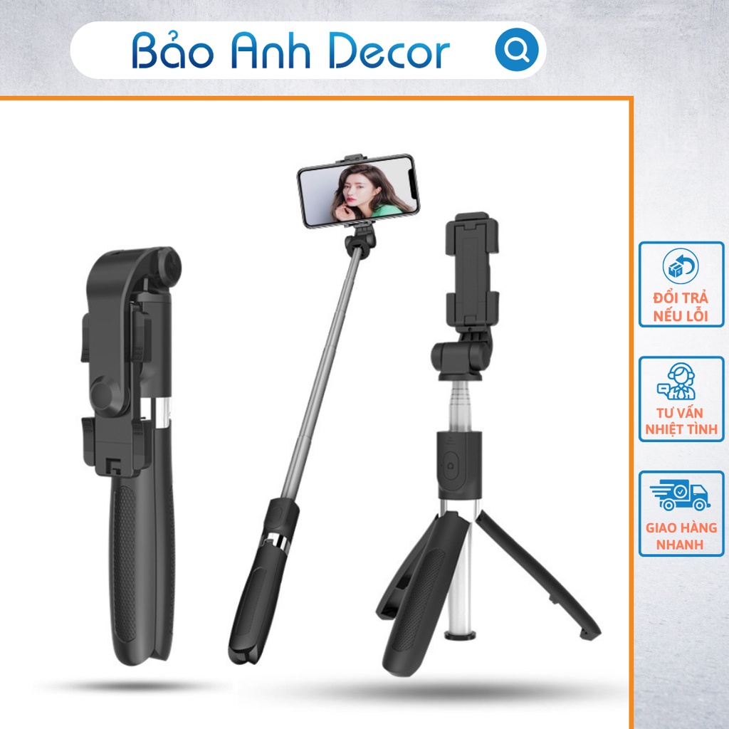 Giá đỡ điện thoại tripod 3 chân dùng để chụp ảnh, livestream, quay video tiện lợi chắc chắn