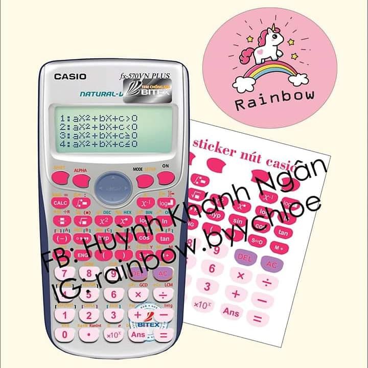 Dán nút máy tính casio 570