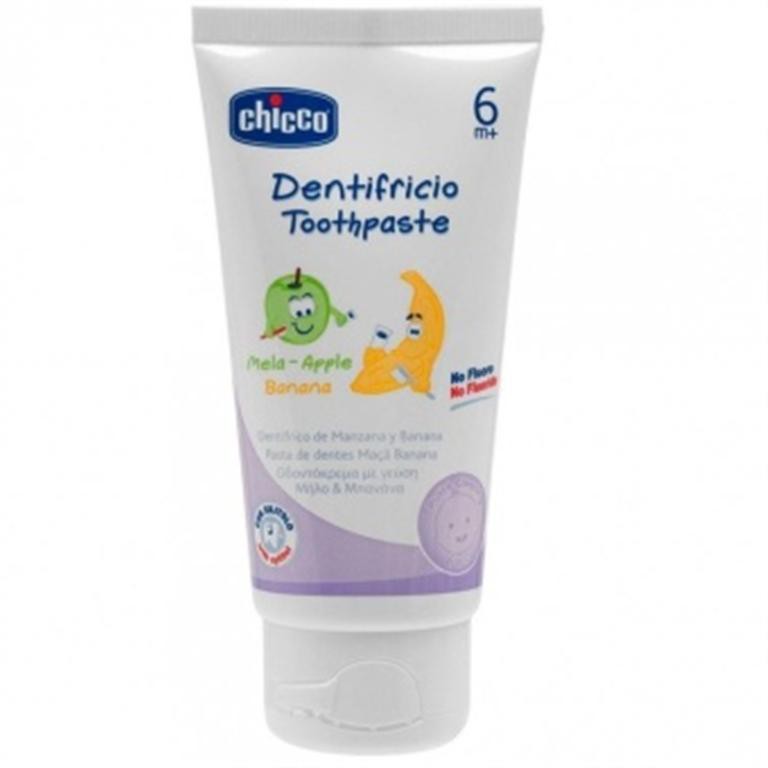 Kem đánh răng hương chuối táo cho bé trên 6 tháng 50ml Chicco