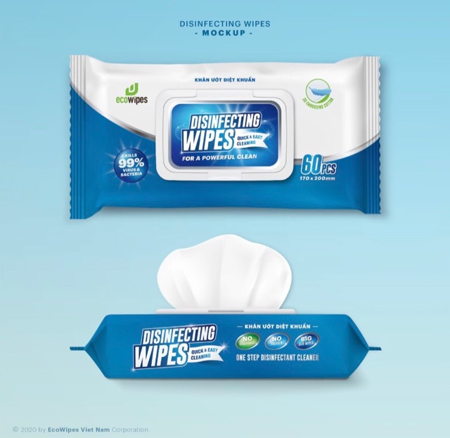 KHĂN ƯỚT CỒN DIỆT KHUẨN ECOWIPES