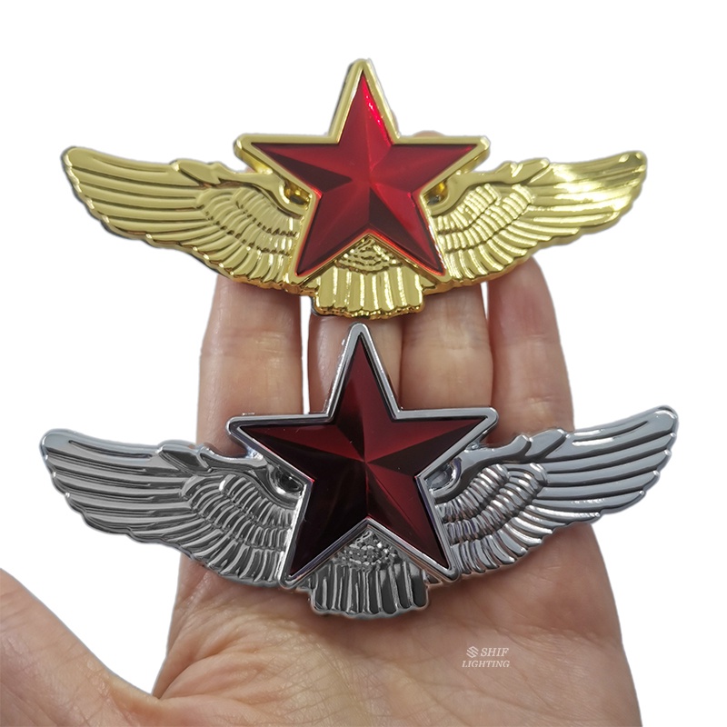 1 x Miếng Dán Logo Kim Loại Hình Ngôi Sao