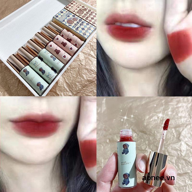 ✨✨Son Kem Lì Hohokang Cako Nino Vỏ Gấu Tròn Ngắn Lâu Trôi Chống Thấm Nước Hàng Nội Địa Trung