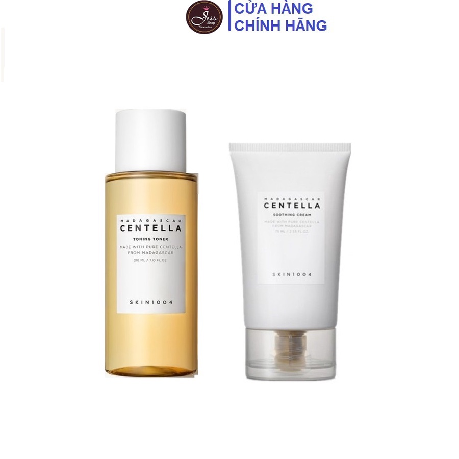 Bộ 2 Sản Phẩm Dưỡng Da Giảm Mụn, Phục Hồi Da Skin1004 Madagascar Centella (Toner + Kem Soothing)