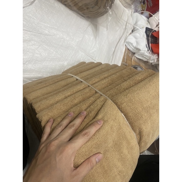(400gr) Khăn tắm xuất Nhật màu nâu bò 70x140 cm cao cấp