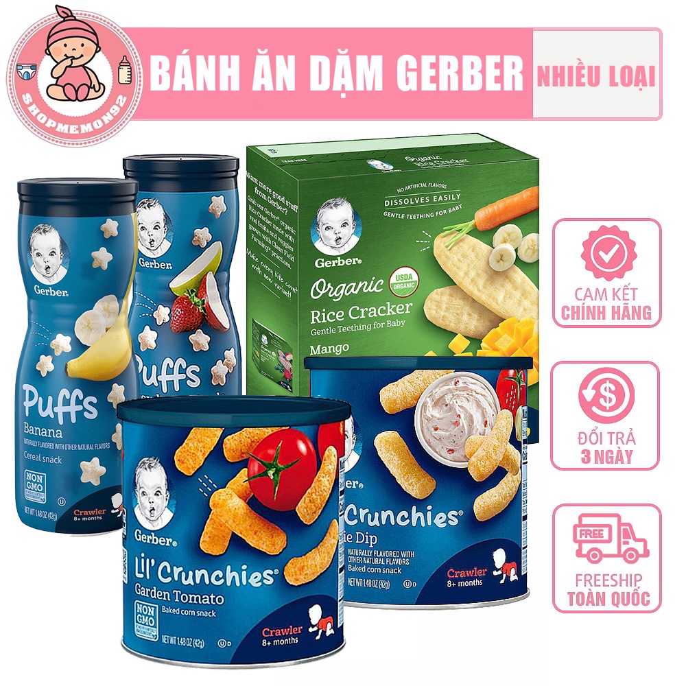 [DATE 6/2022] Bánh Ăn Dặm Gerber Puff Ngôi Sao Non GMO Nestle Hàng Nội Địa Mỹ Thơm Ngon Dinh Dưỡng