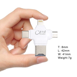 Đầu đọc thẻ nhớ Micro SD 4 in 1 cho iphone vad android