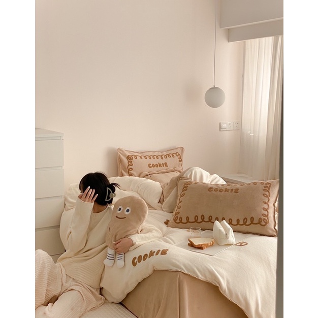 Set Bộ Vỏ Chăn ga Nhung Mịn Hoạt Hình Dễ Thương, Chất Nhung Mềm Mịn, Êm Ấm_shinbedding