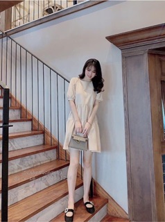 Váy babydoll đũi tầng