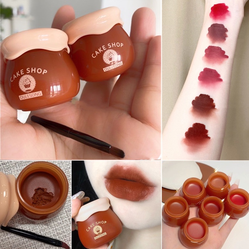 (Hàng Mới Về)son dưỡng môi mật ong hủ son kem bùn Oulesong chống thấm nước 6 màu tùy chọn | BigBuy360 - bigbuy360.vn
