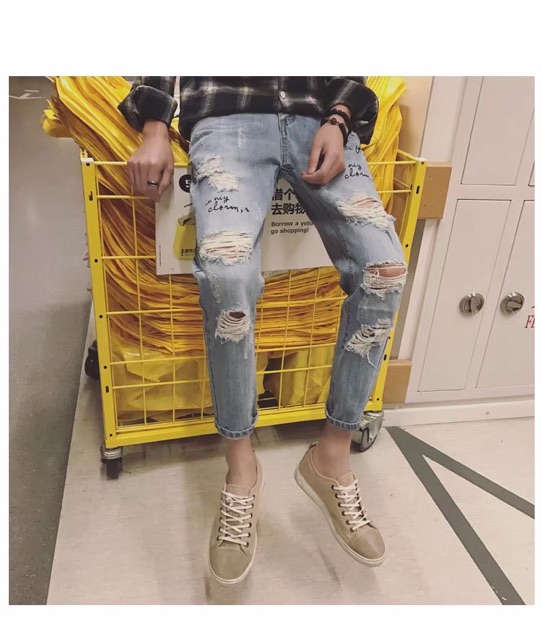 [MIỄN SHIP]Quần JEAN Nam rách . Mã N15 . Size 27-34