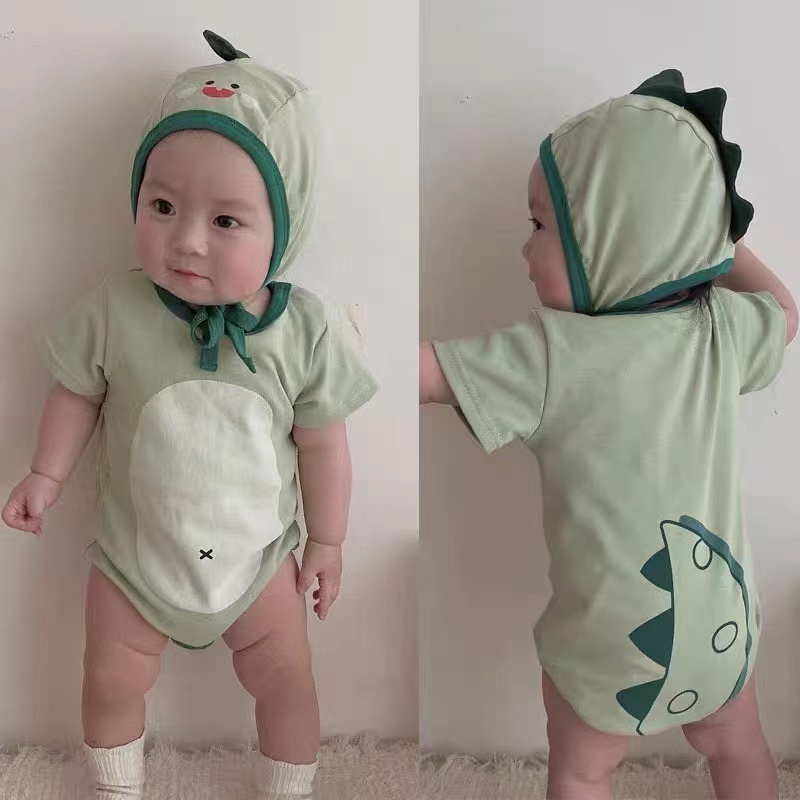 Bộ Áo Liền Quần Hình Động Vật Cho Bé Từ 0-2 Tuổi