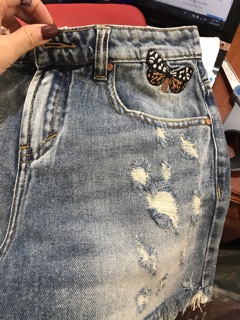 Quần short jeans nữ mềm zara