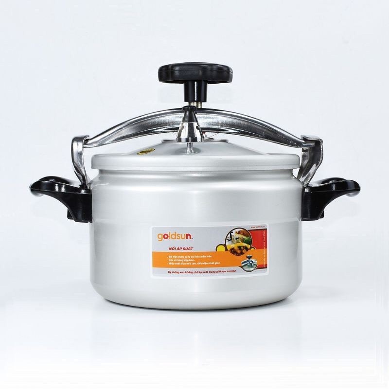 Nồi Áp Suất Cơ GOLDSUN - Chất Liệu Nhôm Điện Hóa- Tỏa Đều Nhiệt- Bền Bỉ- An Toàn (Dung tích 4L, 5L)