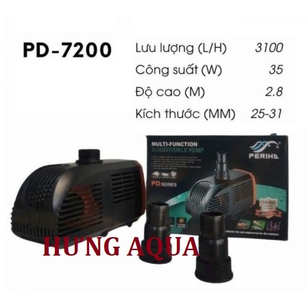 Máy bơm nước hồ cá, máy bơm bể cá Periha PD-4200 /PD-5200 /PD-6200 /PD-7200 /PD-8200 thế hệ mới
