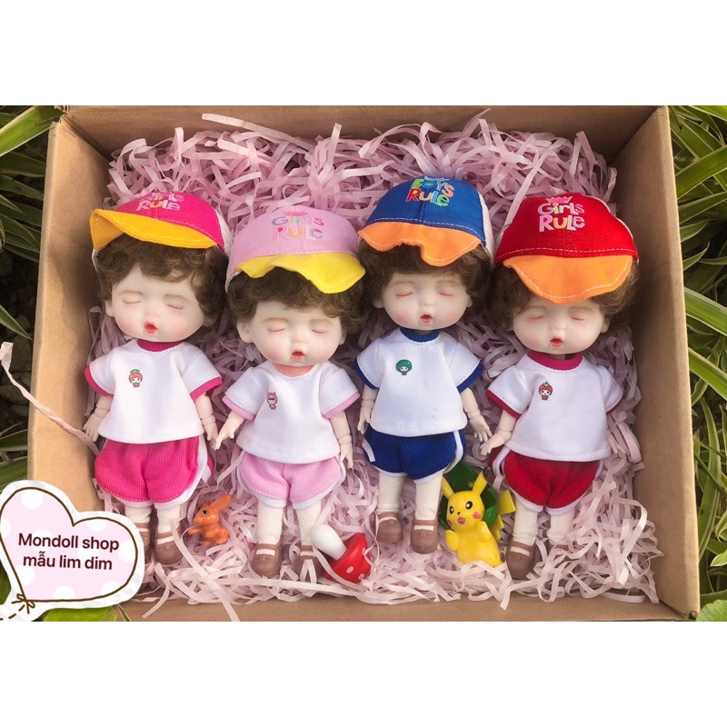 Quần áo búp bê ob11, 1/8 và  Búp bê OB11 mắt lim dim