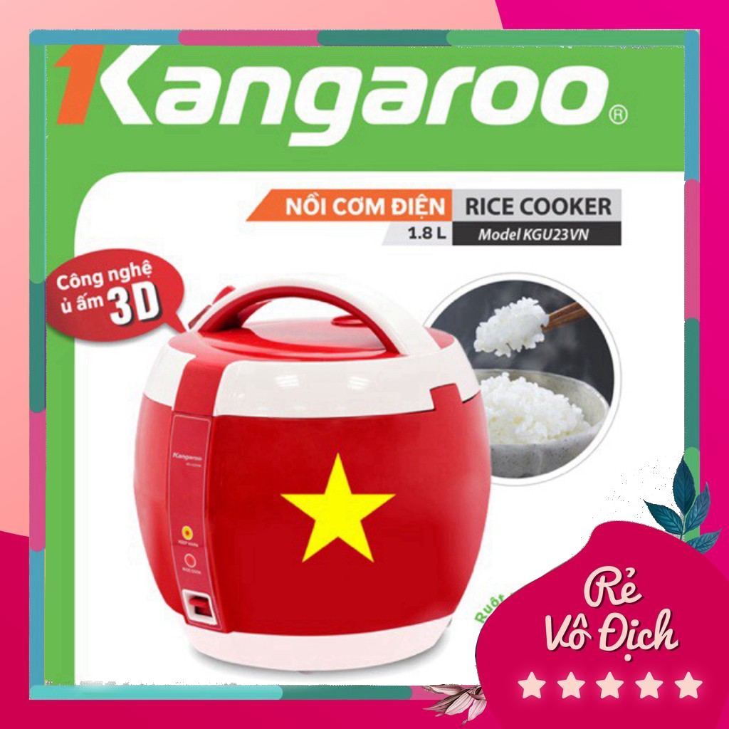 [Mã ELHADEV giảm 4% đơn 300K] [Free Ship] Nồi Cơm Điện Kangaroo KGU23VN Lòng Dày