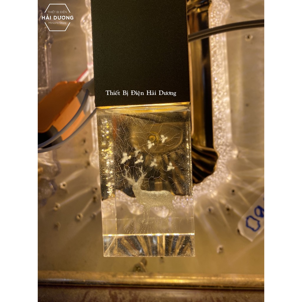 Đèn Led Thủy Tinh Gắn Tường 2 Đầu Kiểu Dáng Hiện Đại Hình Chú Nai 87541  24w Ánh Sáng Vàng - Bảo Hành 12 Tháng