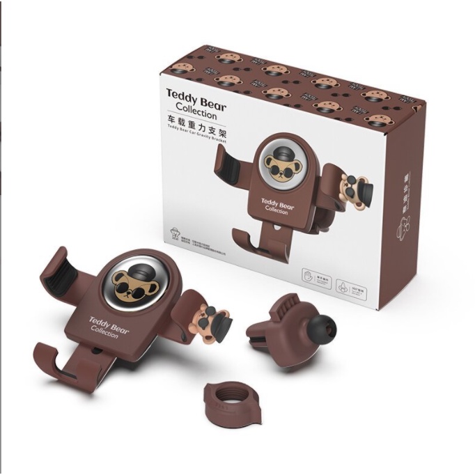 Giá đỡ điện thoại XIAODUOJIAJU gắn lỗ thông gió ô tô xoay 360 độ hình mèo kitty dễ thương